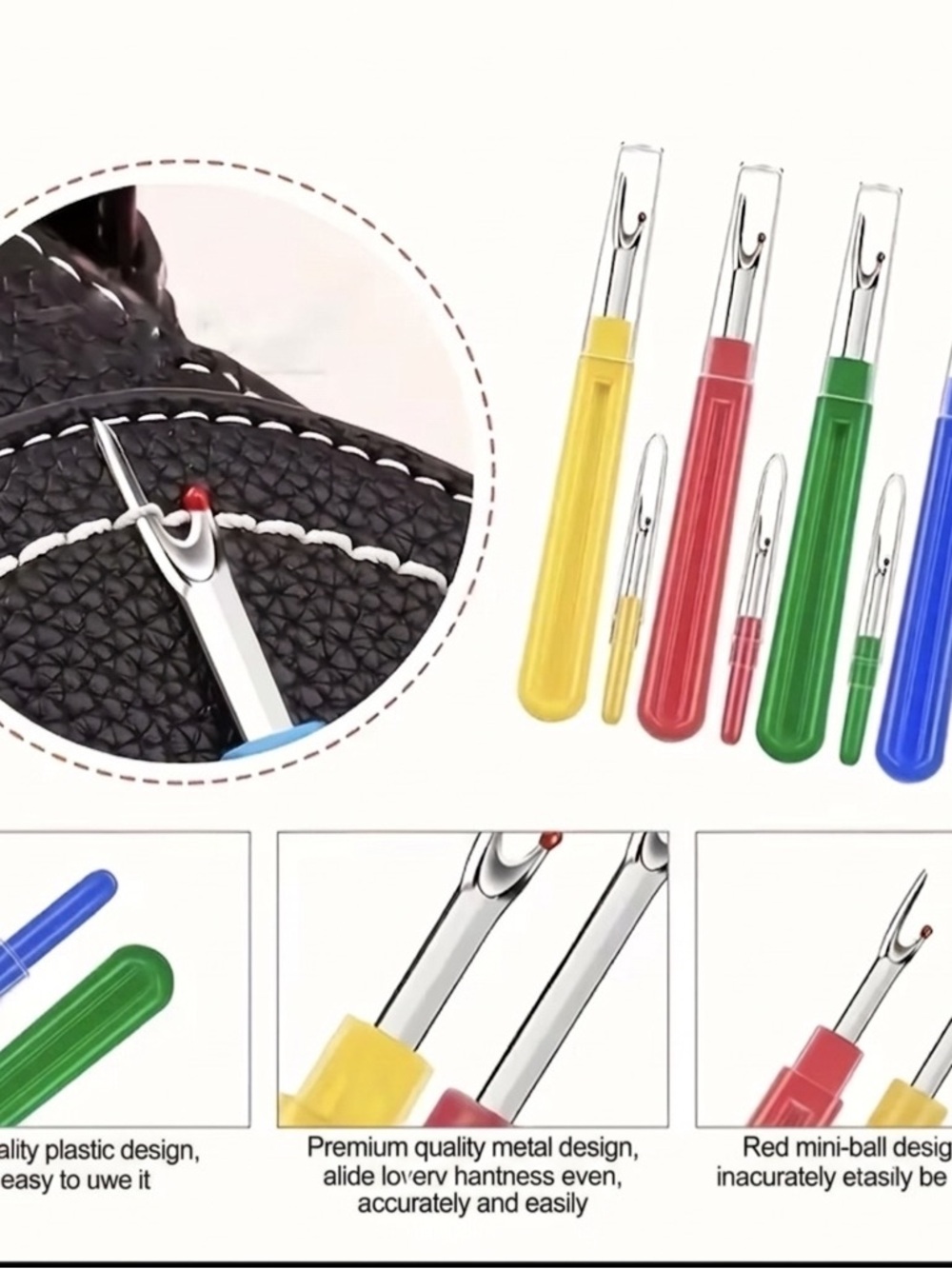 Multi-Color Seam Ripper and Thread Pick Set for Home Sewing - Picture 4 of 6